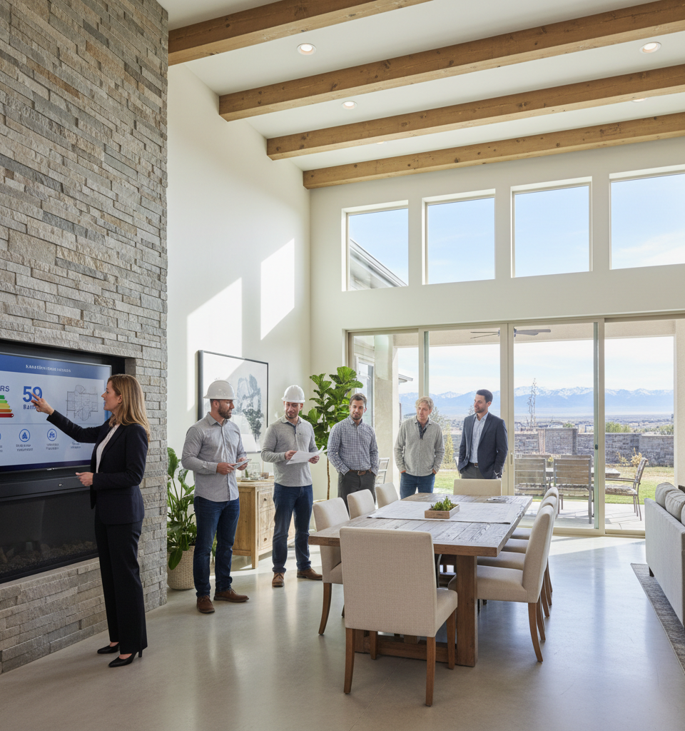 Tri Pointe Homes Launches Wellness-Centric Living Models in Utah, Targeting HERS 59 Rating — AI-generated illustration