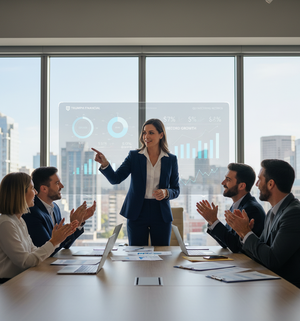Triumph Financial sets new metrics, has strong quarter in factoring — AI-generated illustration