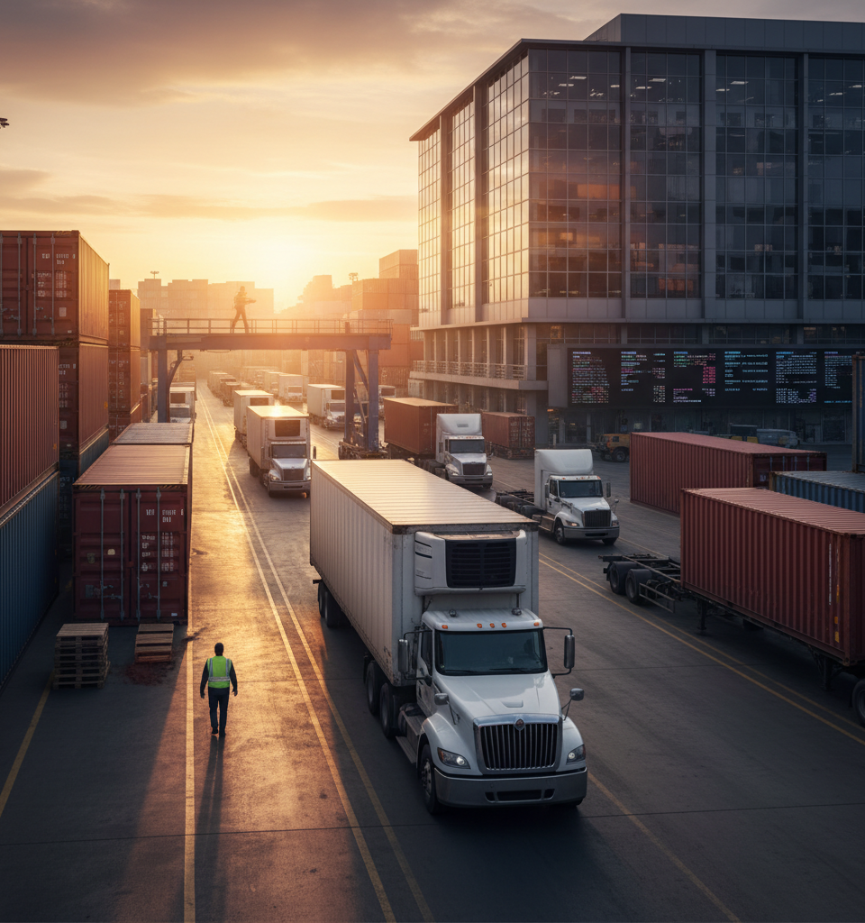 Truckload Volumes Dip Post-Labor Day, Spot Rates Remain Elevated — AI-generated illustration