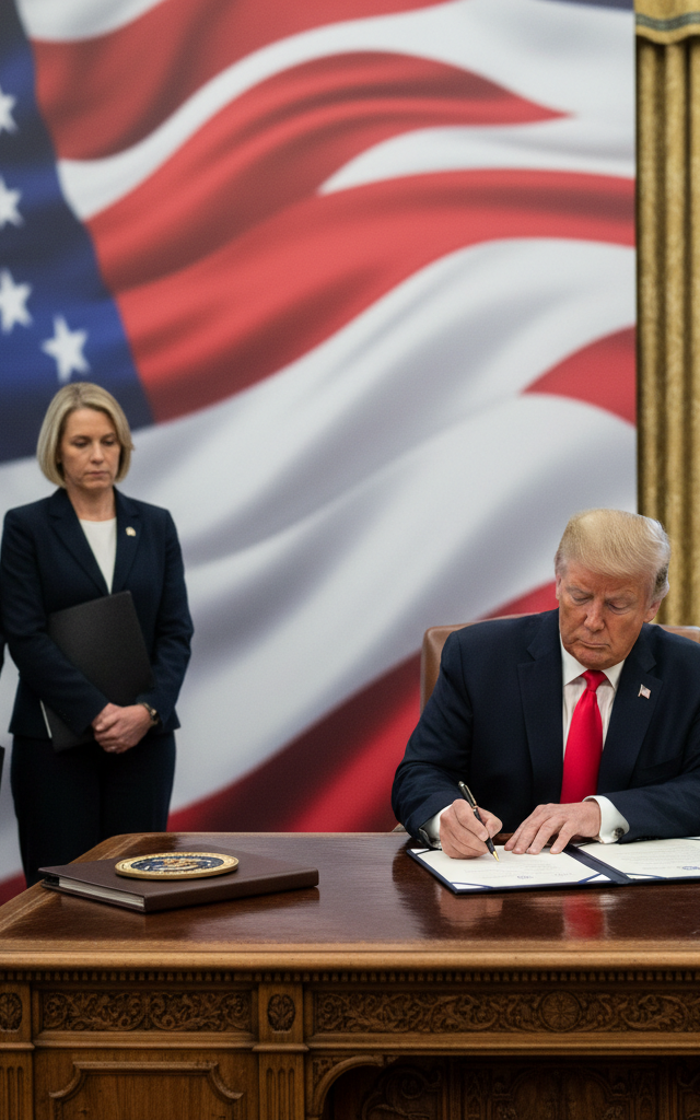 Trump Administration Ends Federal Foreclosure Moratoriums, Signaling Potential Housing Market Shift — AI-generated illustration
