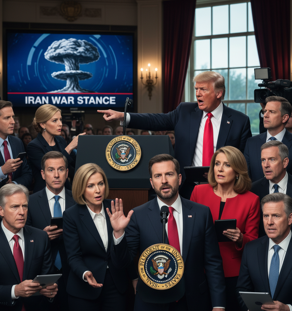 Trump Lashes Out at Media Personalities Over Iran War Stance, Sparking Political Firestorm — AI-generated illustration