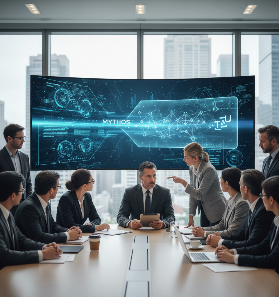 Trump officials may be encouraging banks to test Anthropic’s Mythos model — AI-generated illustration