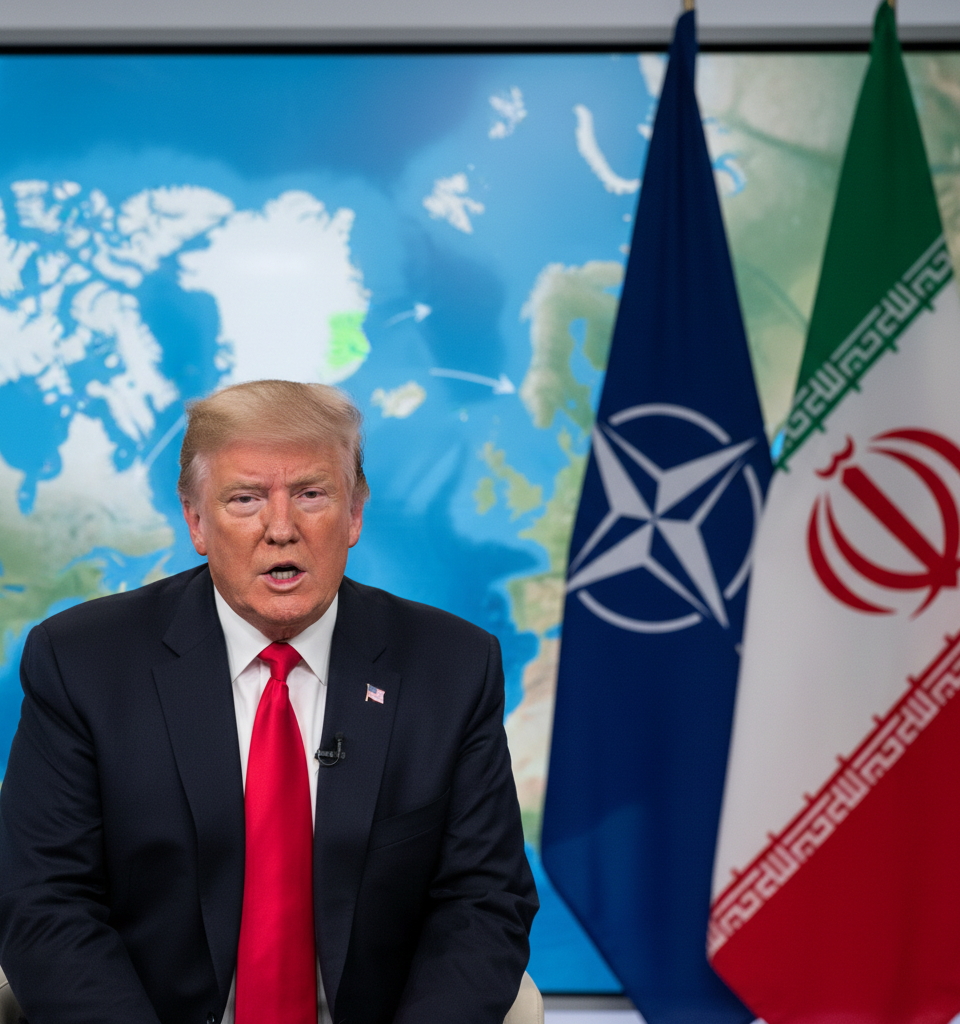 Trump Reignites Greenland Push Amidst Escalating NATO Tensions Over Iran Standoff — AI-generated illustration
