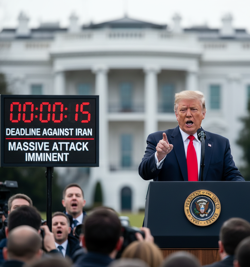 Trump Rejects Iran Cease-Fire, Threatens 'Massive Attack' Amid Escalating Tensions — AI-generated illustration