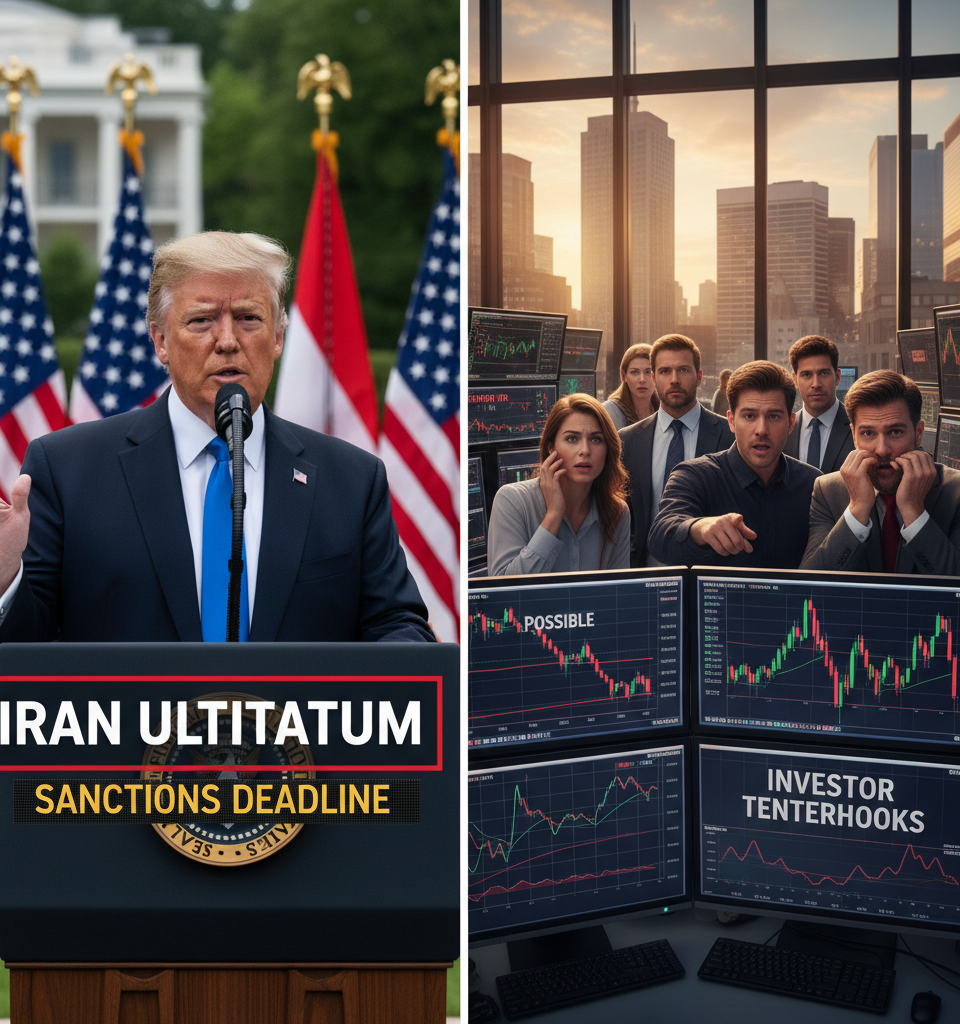 Trump's Iran ultimatum and signals of a possible deal keep investors on tenterhooks — AI-generated illustration
