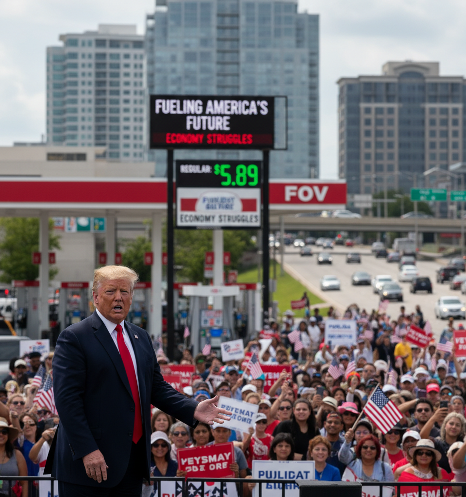 Trump's Midterm Gas Price Warning Signals GOP Vulnerability Amid Economic Headwinds — AI-generated illustration