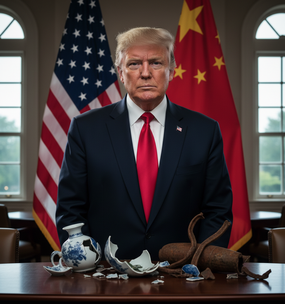 Trump's Tariffs Threaten Fragile US-China Rapprochement Amid Global Instability — AI-generated illustration