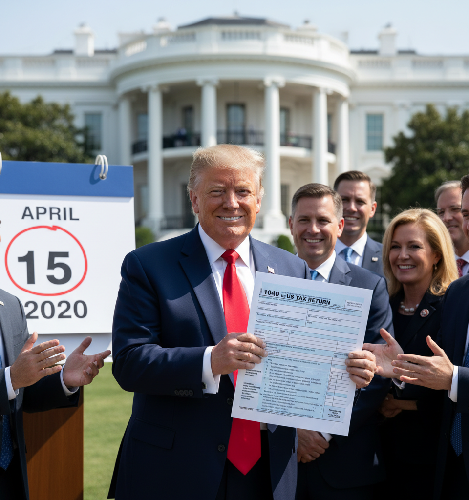 Trump Tax Cuts Reshape 2019 Returns: Millions See Impact as Filing Season Peaks — AI-generated illustration