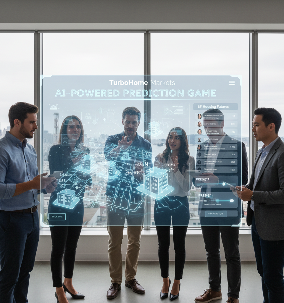 TurboHome Launches AI-Powered Prediction Game for San Francisco's Unpredictable Housing Market — AI-generated illustration
