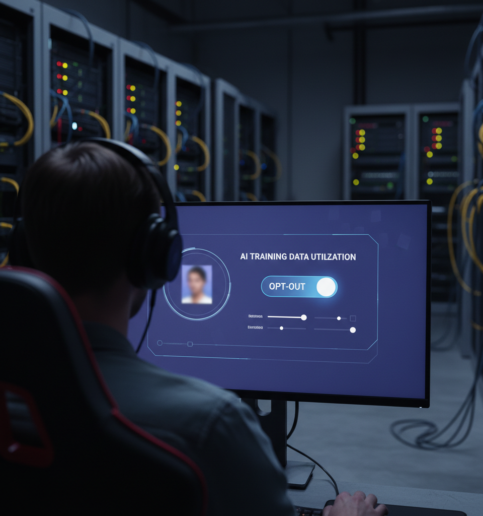 Twitch Streamers Navigate New Opt-Out Feature to Prevent AI Training on Content — AI-generated illustration