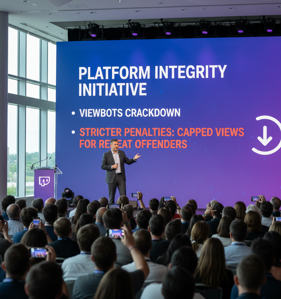 Twitch Unveils Stricter Penalties for Viewbotting: Capped Views for Repeat Offenders — AI-generated illustration