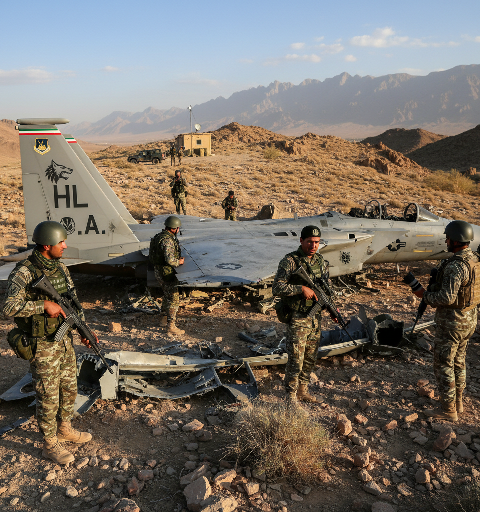 U.S. F-15E Strike Eagle Downed in Iran Likely Traced to R.A.F. Lakenheath, Fueling Regional Tensions — AI-generated illustration