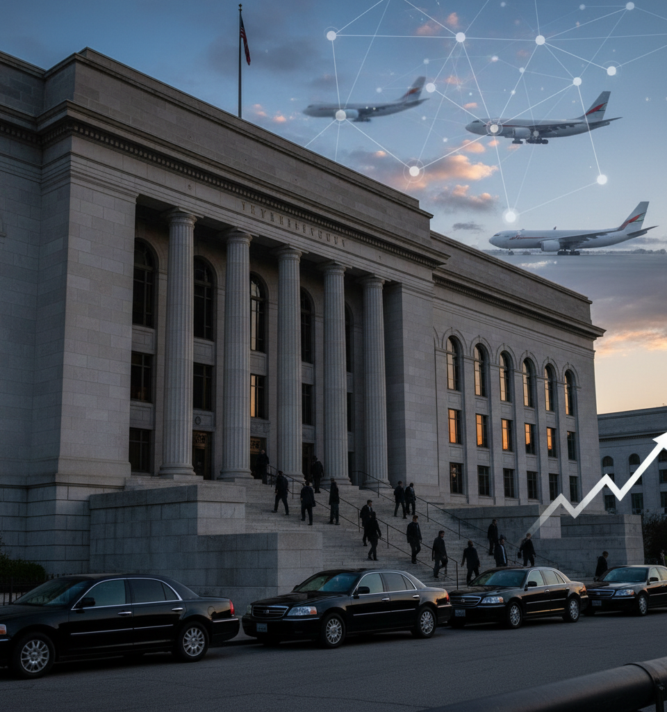 U.S. Targets All Unsanctioned Iranian Airlines to Intensify Economic Pressure Amid Spreading Conflict and Rising Oil — AI-generated illustration