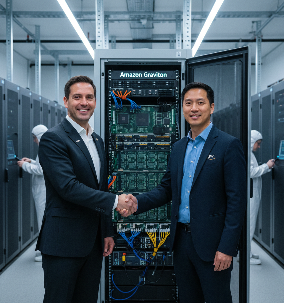 Uber Deepens AWS Ties, Adopts Amazon AI Chips in Strategic Cloud Shift — AI-generated illustration