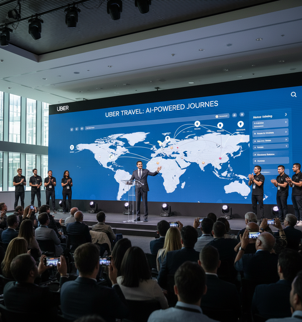 Uber Expands Beyond Ride-Hailing, Ventures into Travel with AI-Powered Integration — AI-generated illustration