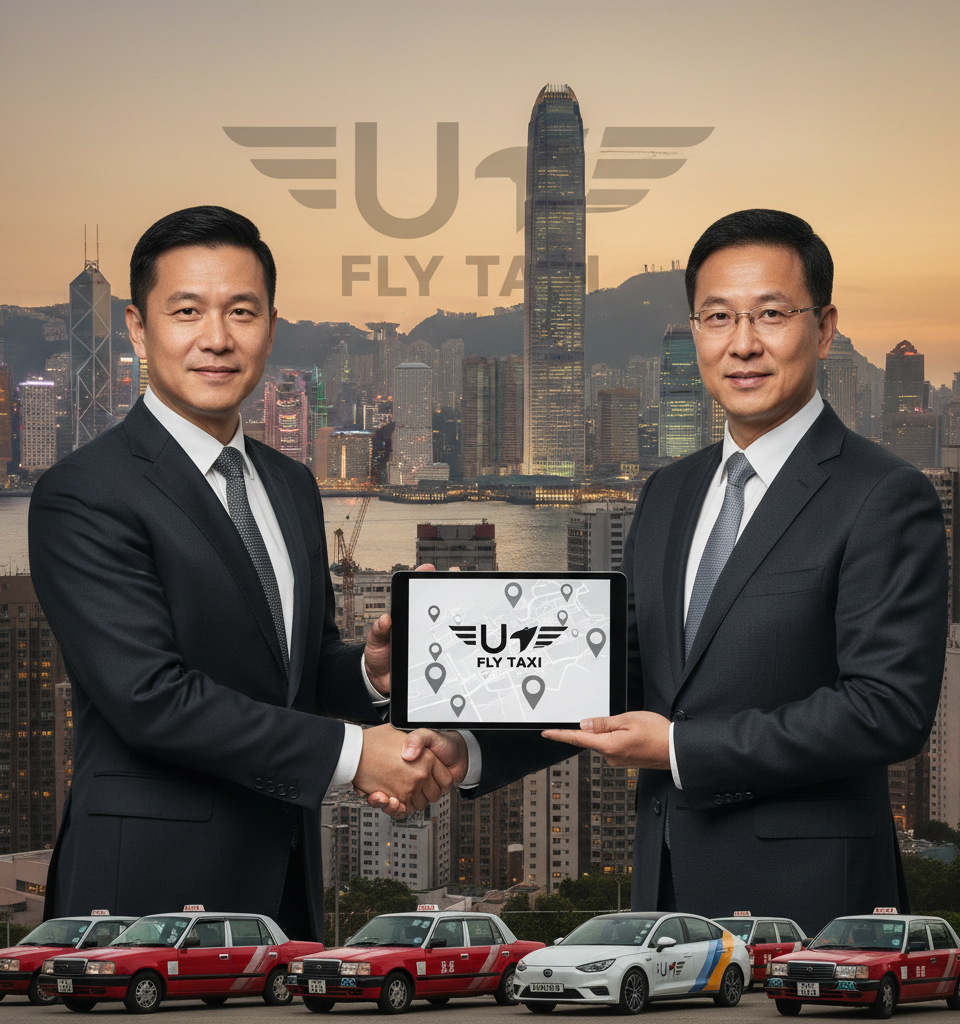 Uber Solidifies Hong Kong Dominance with Strategic Acquisition of Fly Taxi Ahead of New Ride-Hailing Licenses — AI-generated illustration