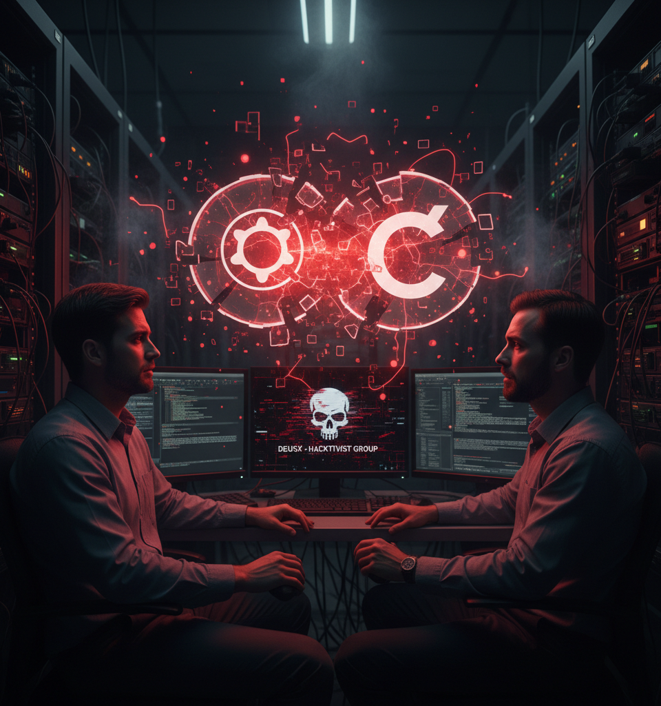 Ubuntu, Canonical Websites Crippled by DDoS Attack; Hacktivist Group Claims Responsibility — AI-generated illustration