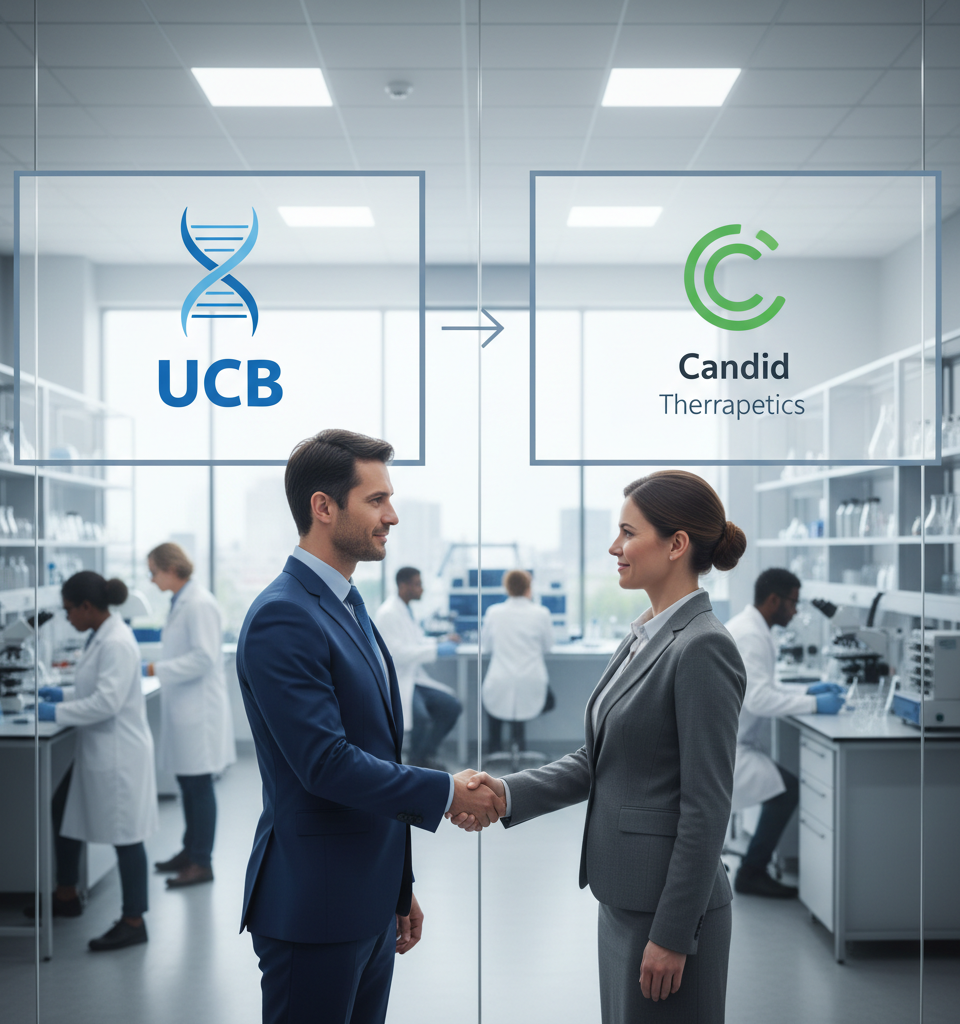 UCB Amplifies Autoimmune Strategy with $2.2B Acquisition of Candid Therapeutics, Bolstering T-Cell Engager Pipeline — AI-generated illustration