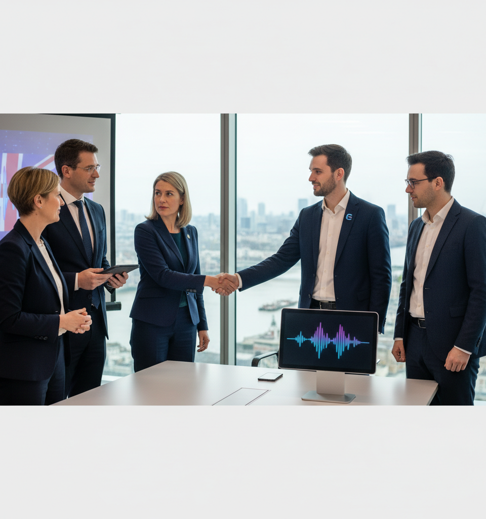 UK Government Partners with ElevenLabs to Explore Accessibility and Safety in AI Voice Technologies — AI-generated illustration