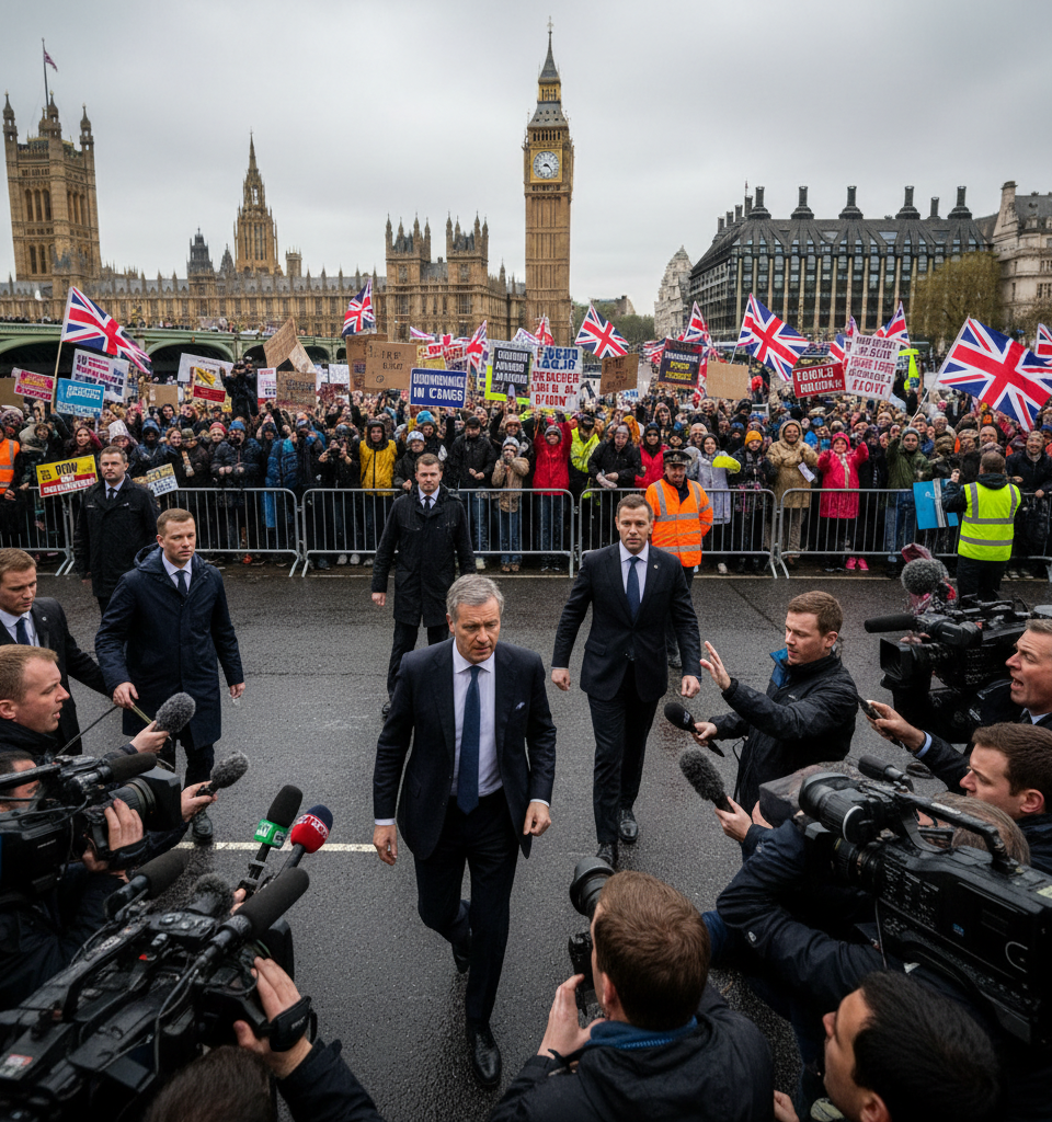 UK's Leadership Instability: A Nation Grappling with Governance Challenges — AI-generated illustration