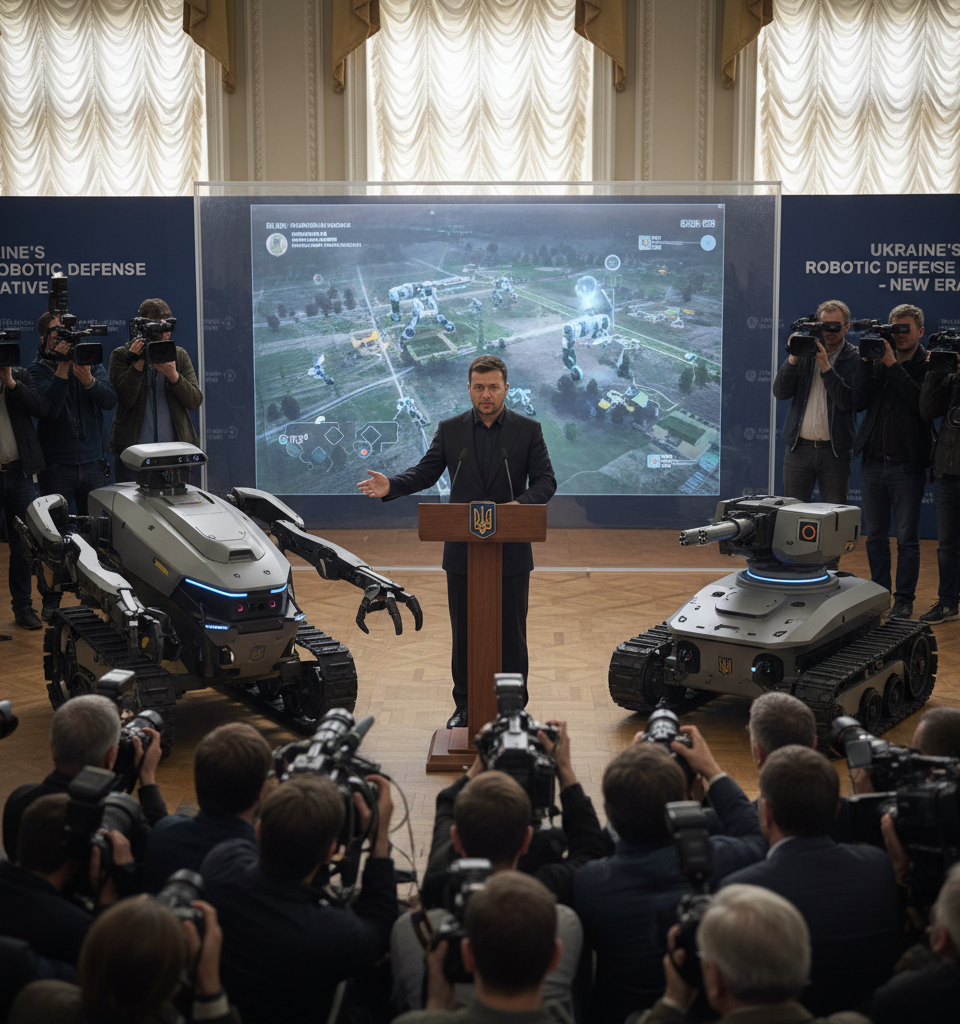 Ukraine's Robotic Warfare Milestone: First Unmanned Capture of Enemy Position Signals New Era — AI-generated illustration