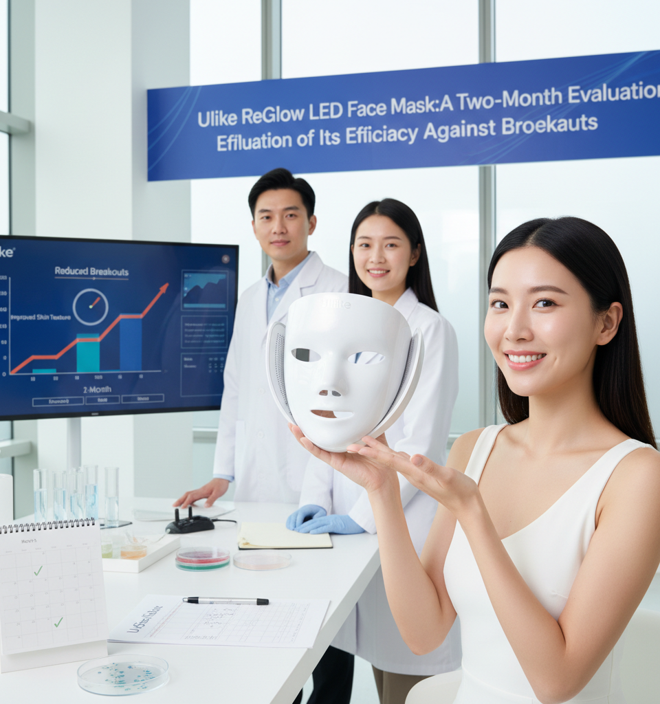 Ulike ReGlow LED Face Mask: A Two-Month Evaluation of Its Efficacy Against Breakouts — AI-generated illustration