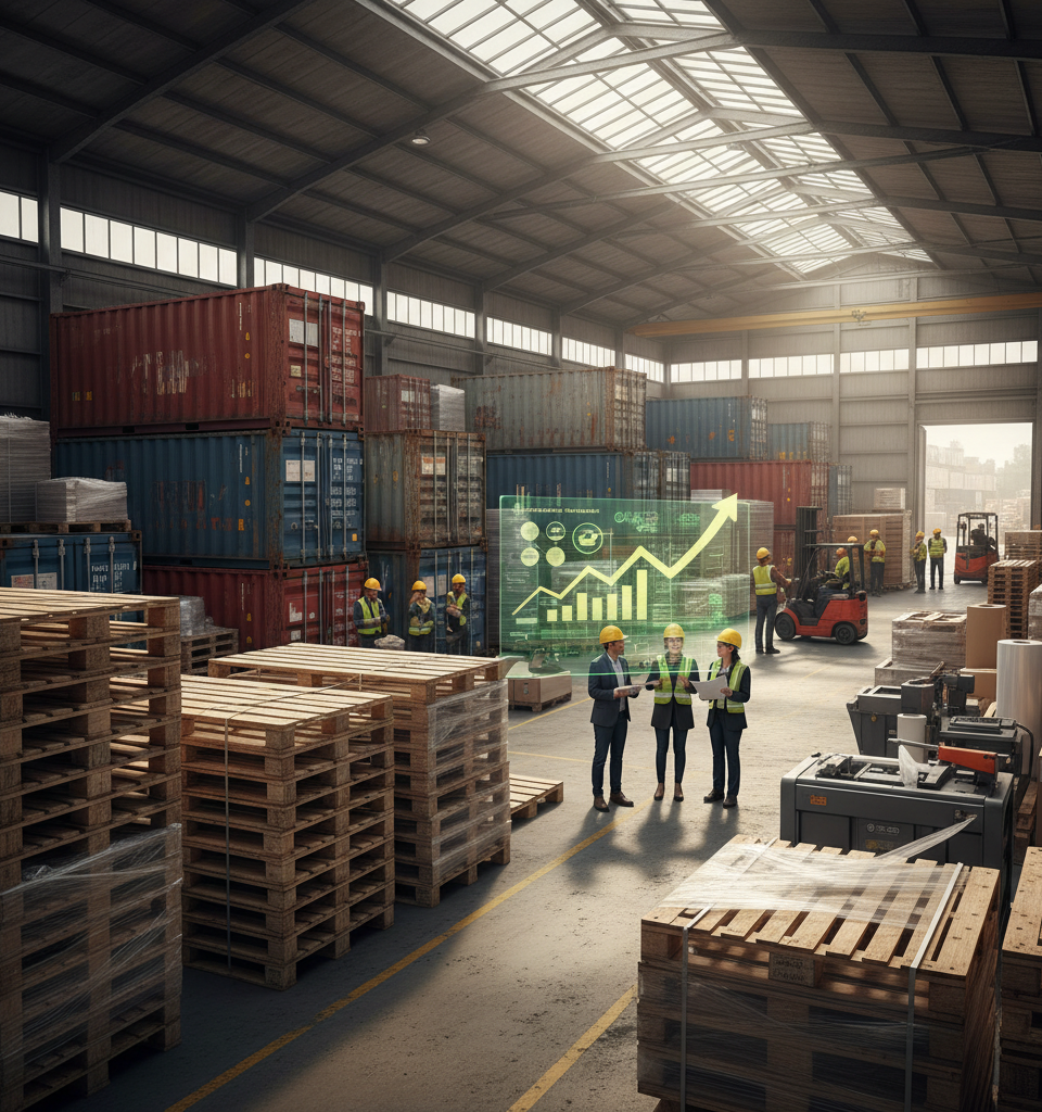 Unforeseen Economic Barometers Signal Potential Freight Market Upturn — AI-generated illustration