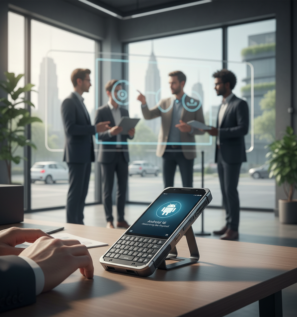 Unihertz Titan 2 Elite: BlackBerry-esque Android Device Resurfaces Physical Keyboard in 2026 — AI-generated illustration