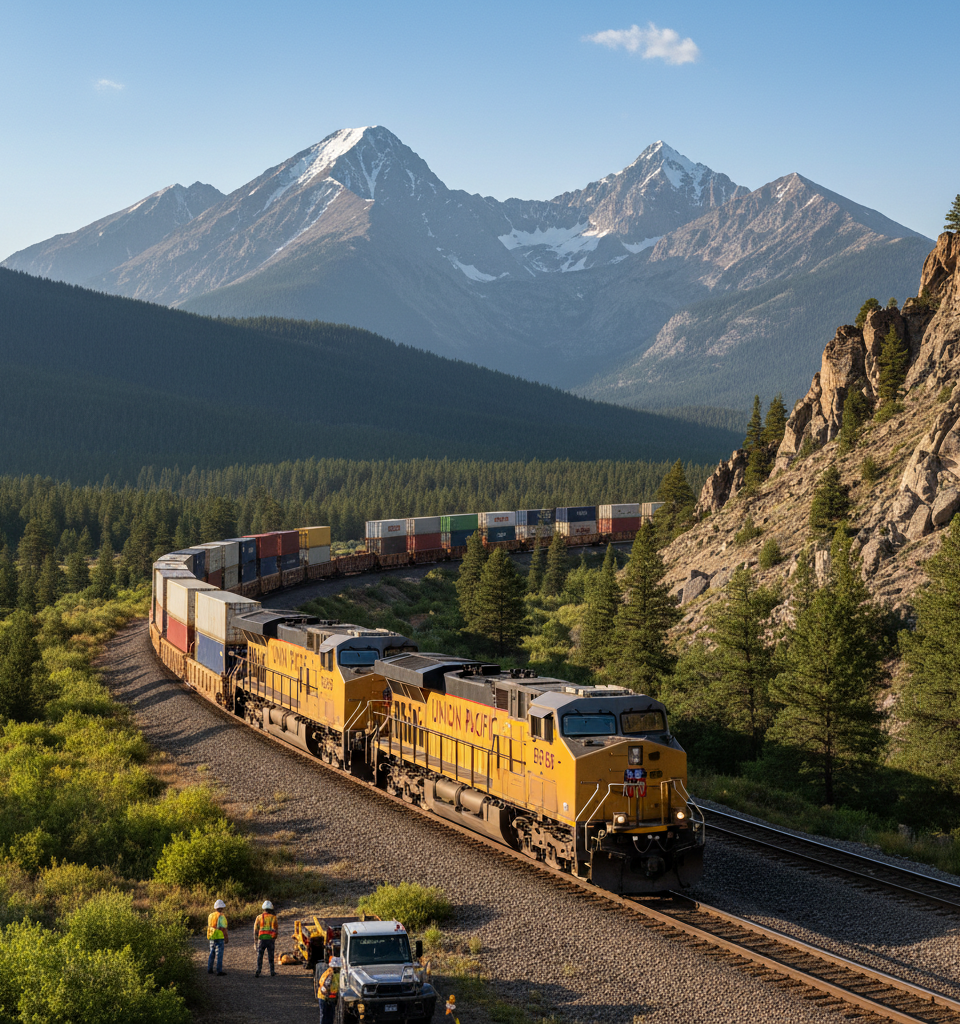 Union Pacific Achieves Record Q1 Operating Income and Revenue Despite Freight Volume Dips — AI-generated illustration