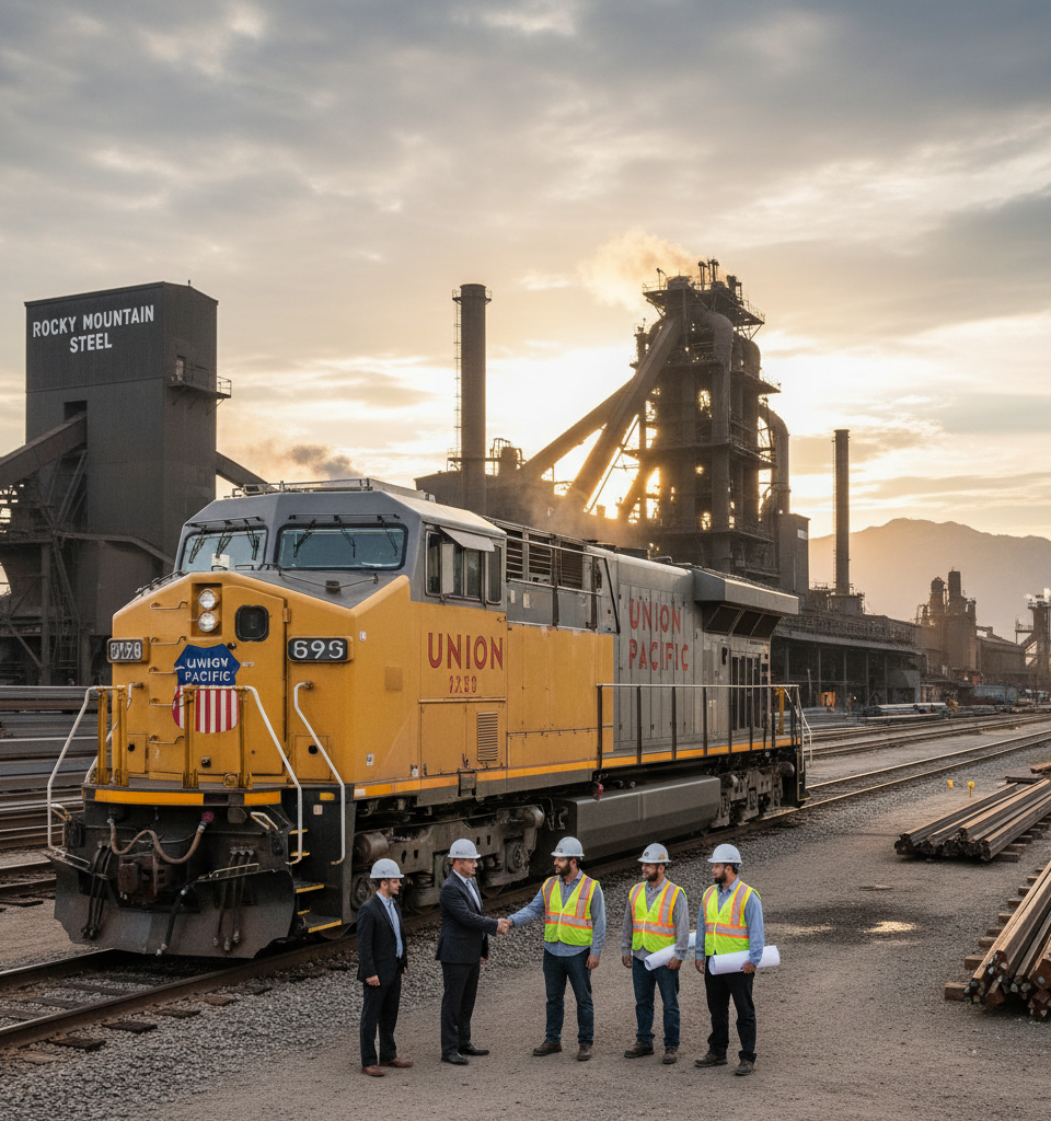 Union Pacific Forges Seven-Year Pact with Rocky Mountain Steel, Bolstering Domestic Rail Infrastructure — AI-generated illustration