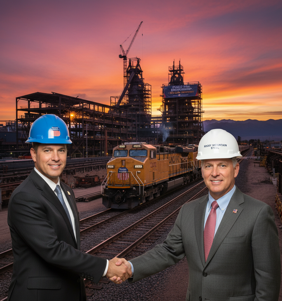 Union Pacific & Rocky Mountain Steel Ink Seven-Year Deal Amidst $1 Billion Mill Investment — AI-generated illustration