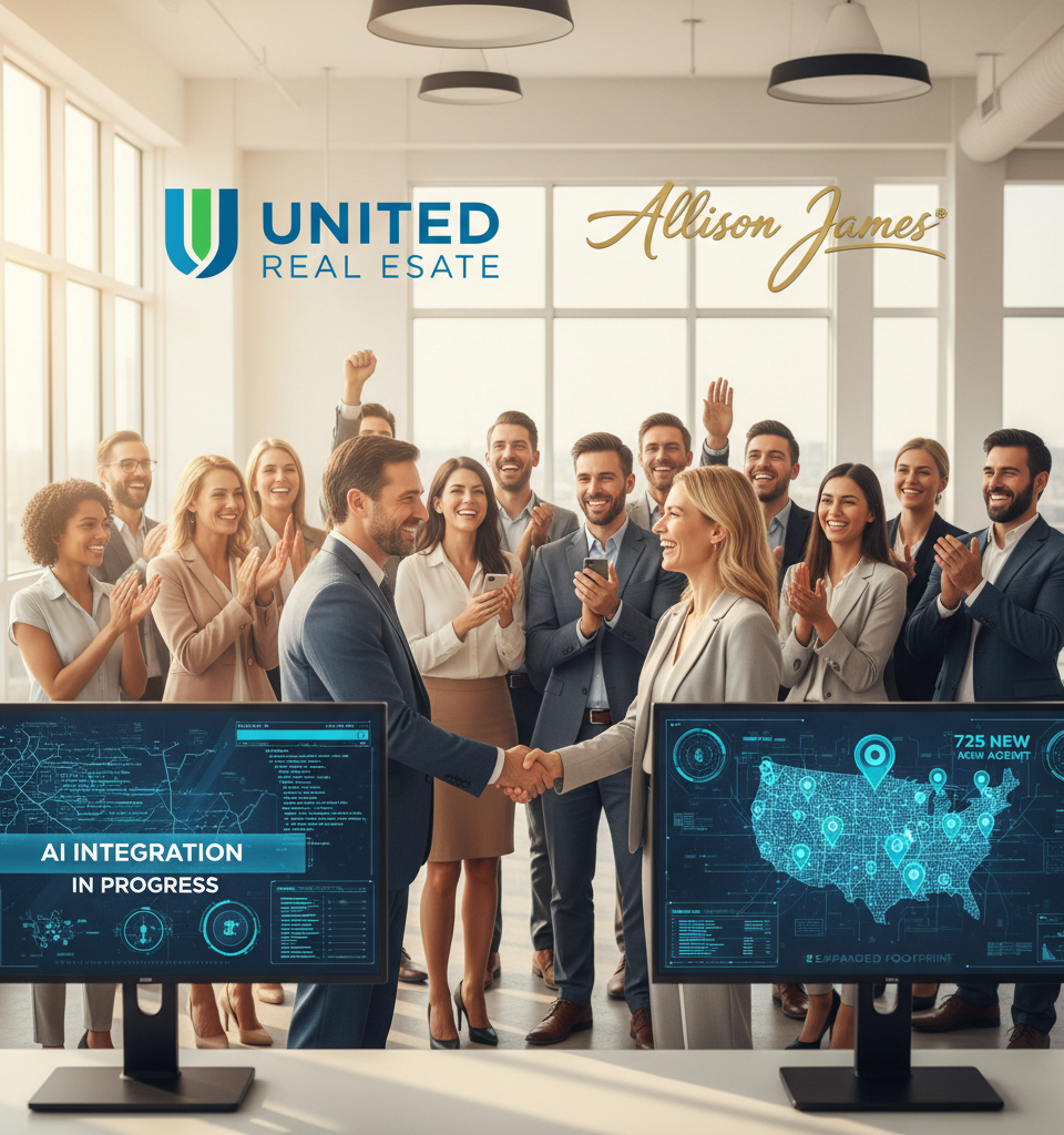 United Real Estate Boosts Agent Ranks by 725, Expands Footprint via Allison James Affiliation and AI Integration — AI-generated illustration