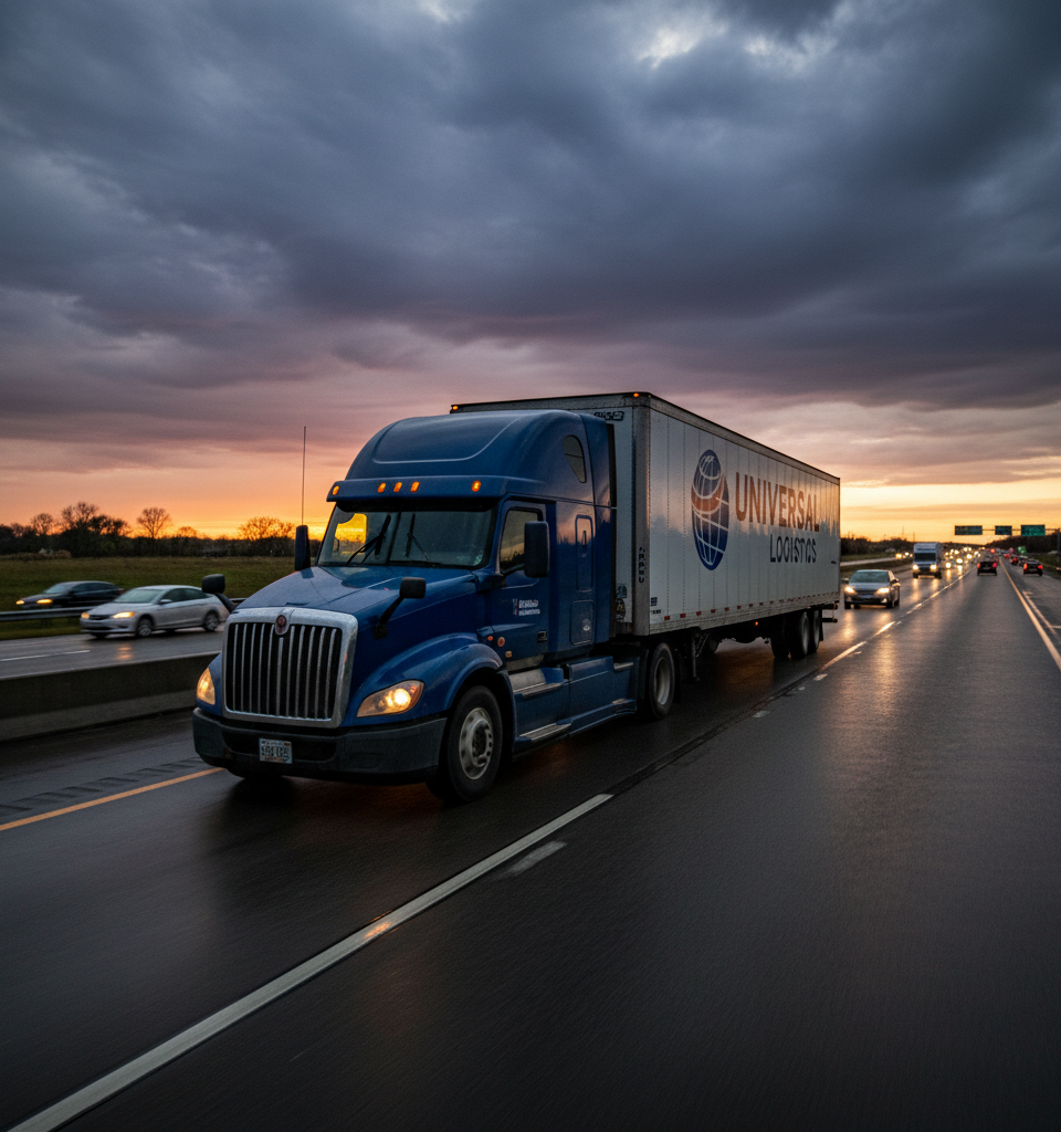 Universal Logistics Reports Q1 Loss Amidst Challenging Economic Headwinds — AI-generated illustration