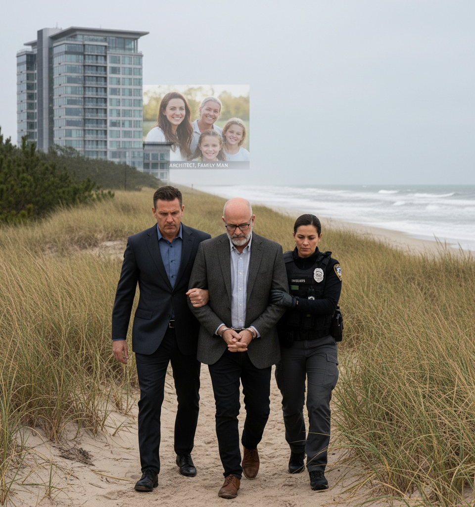Unmasking Rex Heuermann: Architect, Family Man, Accused Gilgo Beach Serial Killer — AI-generated illustration