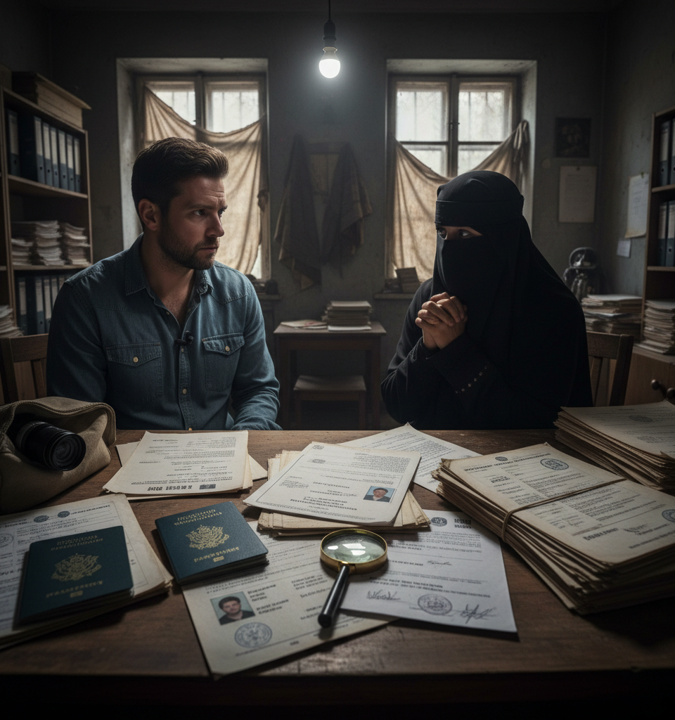Unmasking the Deception: Undercover Investigation Exposes Elaborate Fake Asylum Industry — AI-generated illustration