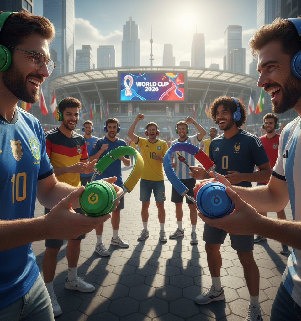 Unreleased Beats Headphones Hint at Customizable Design Ahead of World Cup — AI-generated illustration