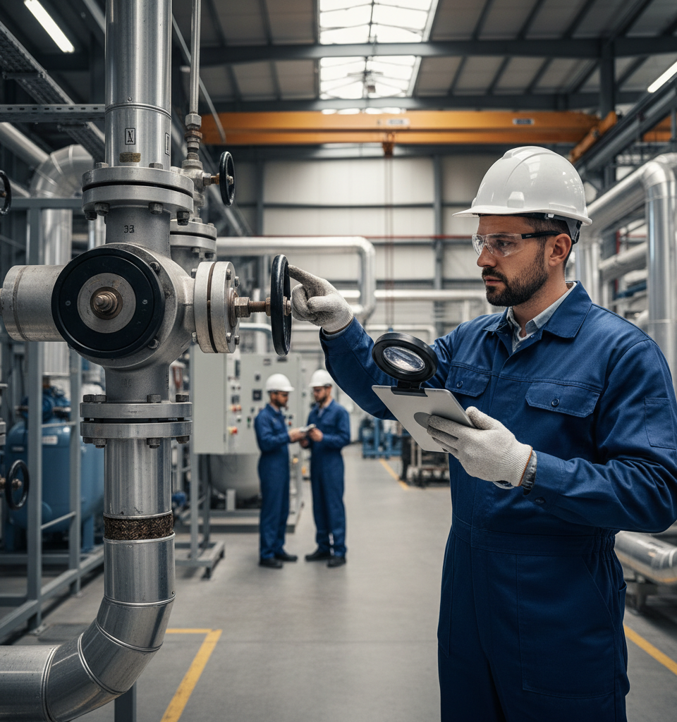 Unseen Guardians: The Critical Role of Valves & Seals in Industrial Compressed Air Systems — AI-generated illustration