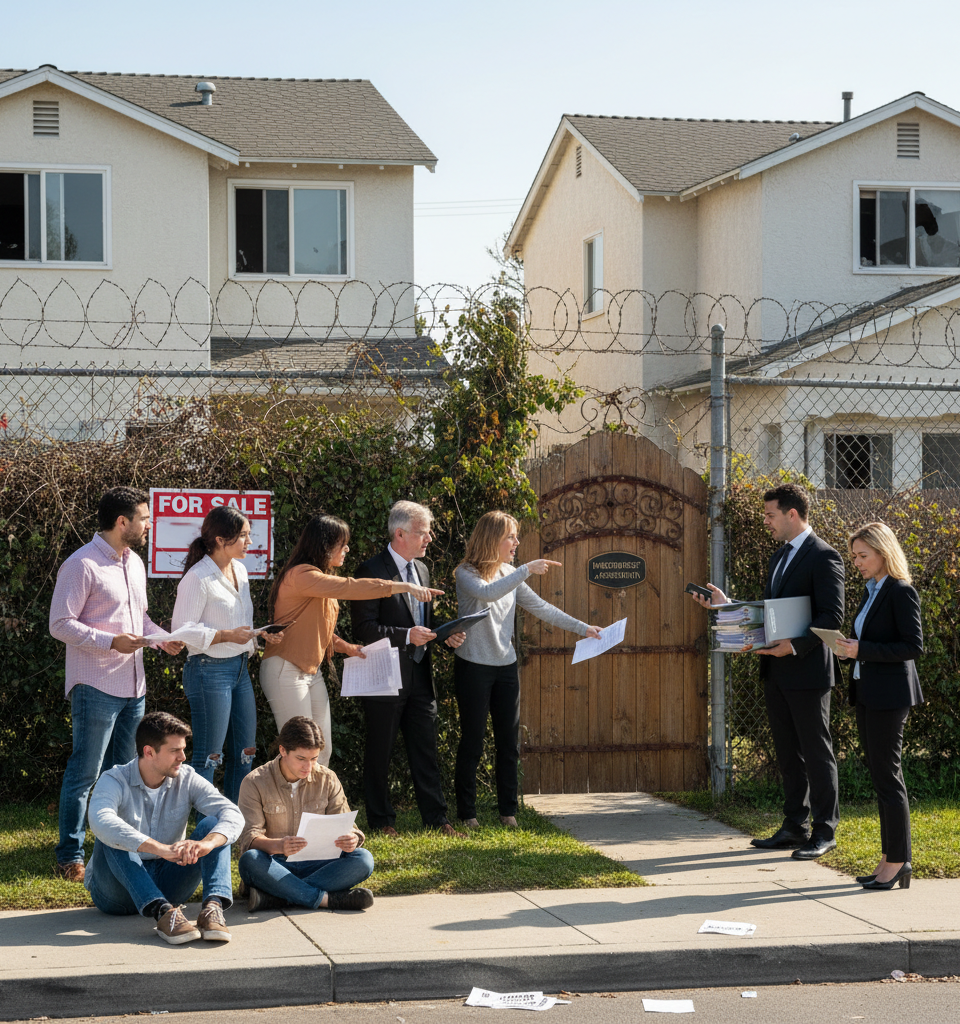 Unverifiable HOA Governance Poses Growing Threat to Housing Affordability and Real Estate Transactions — AI-generated illustration
