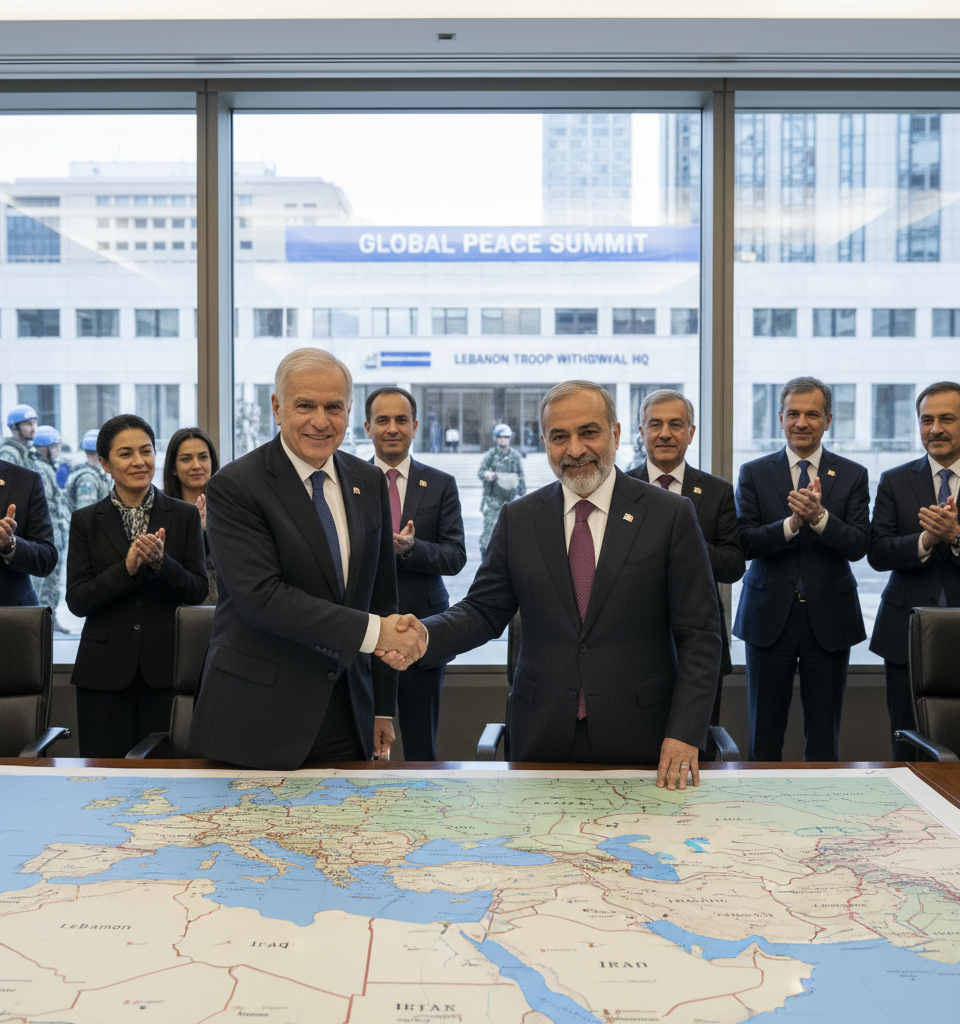 US and Iran Outline Roadmap for Final Deal, Lebanon Troop Withdrawal Expected — AI-generated illustration
