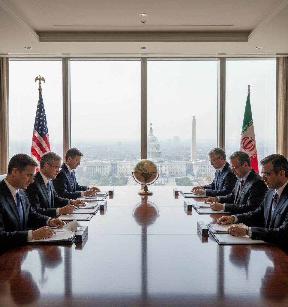 US and Iran Remain 'Oceans Apart' on Peace Proposals Amidst Escalating Regional Tensions — AI-generated illustration