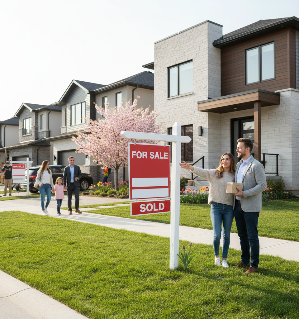 US Housing Market at 'Make or Break' Crossroads as New Listings Trend Shapes Spring Season — AI-generated illustration