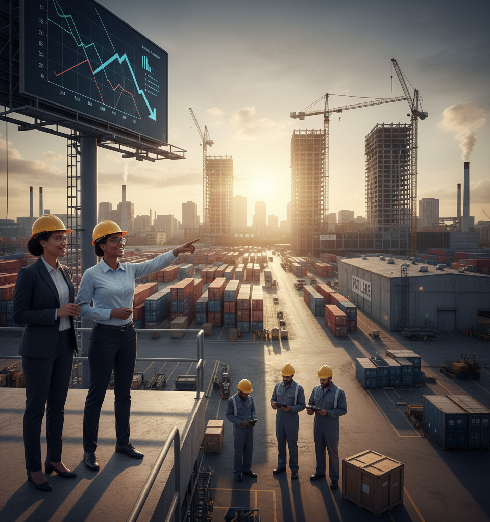 US Industrial Market Dynamics Shift Towards Landlords Amidst Global Softness — AI-generated illustration
