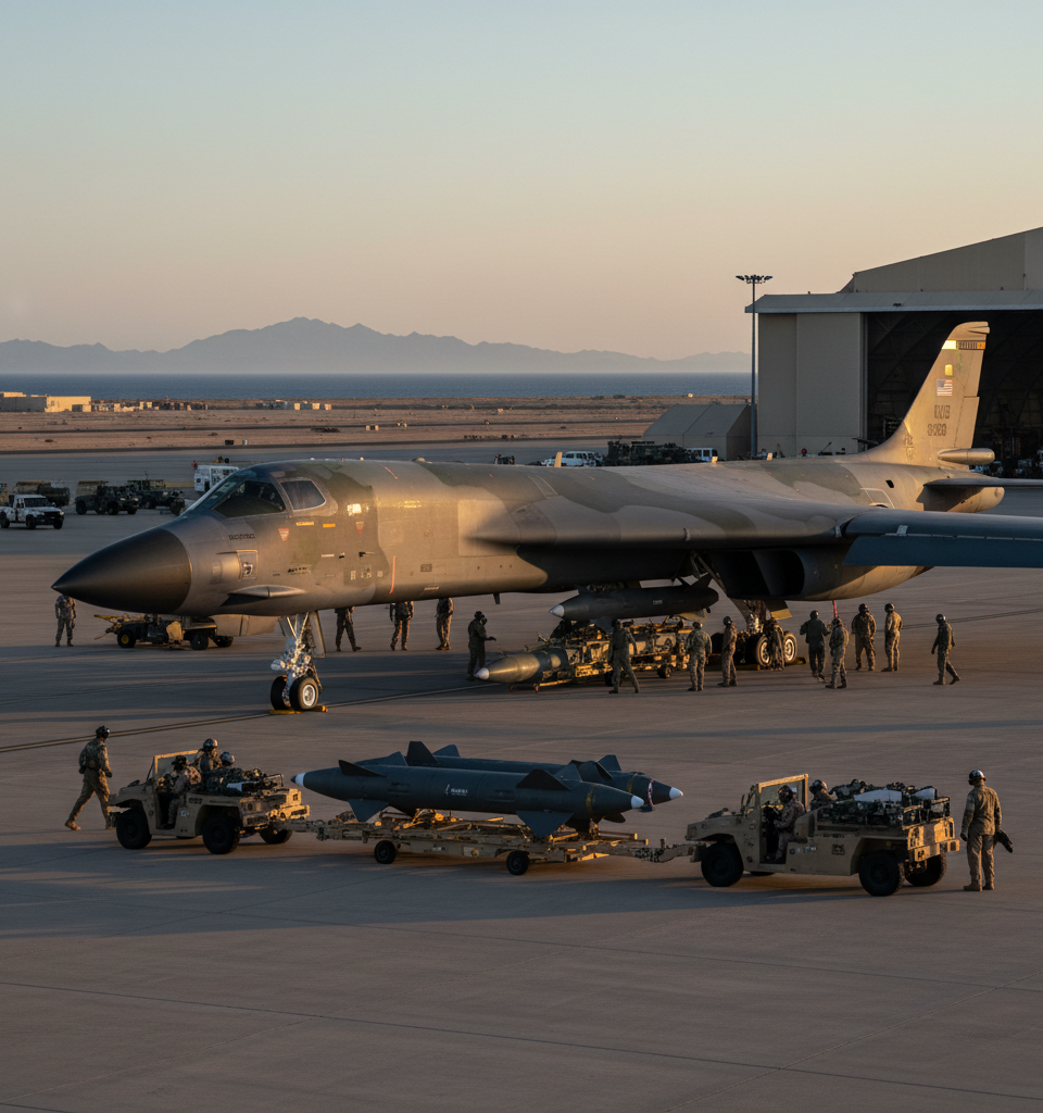 US Reallocates Stealth Missiles to Iran Front, Draining Global Inventory — AI-generated illustration