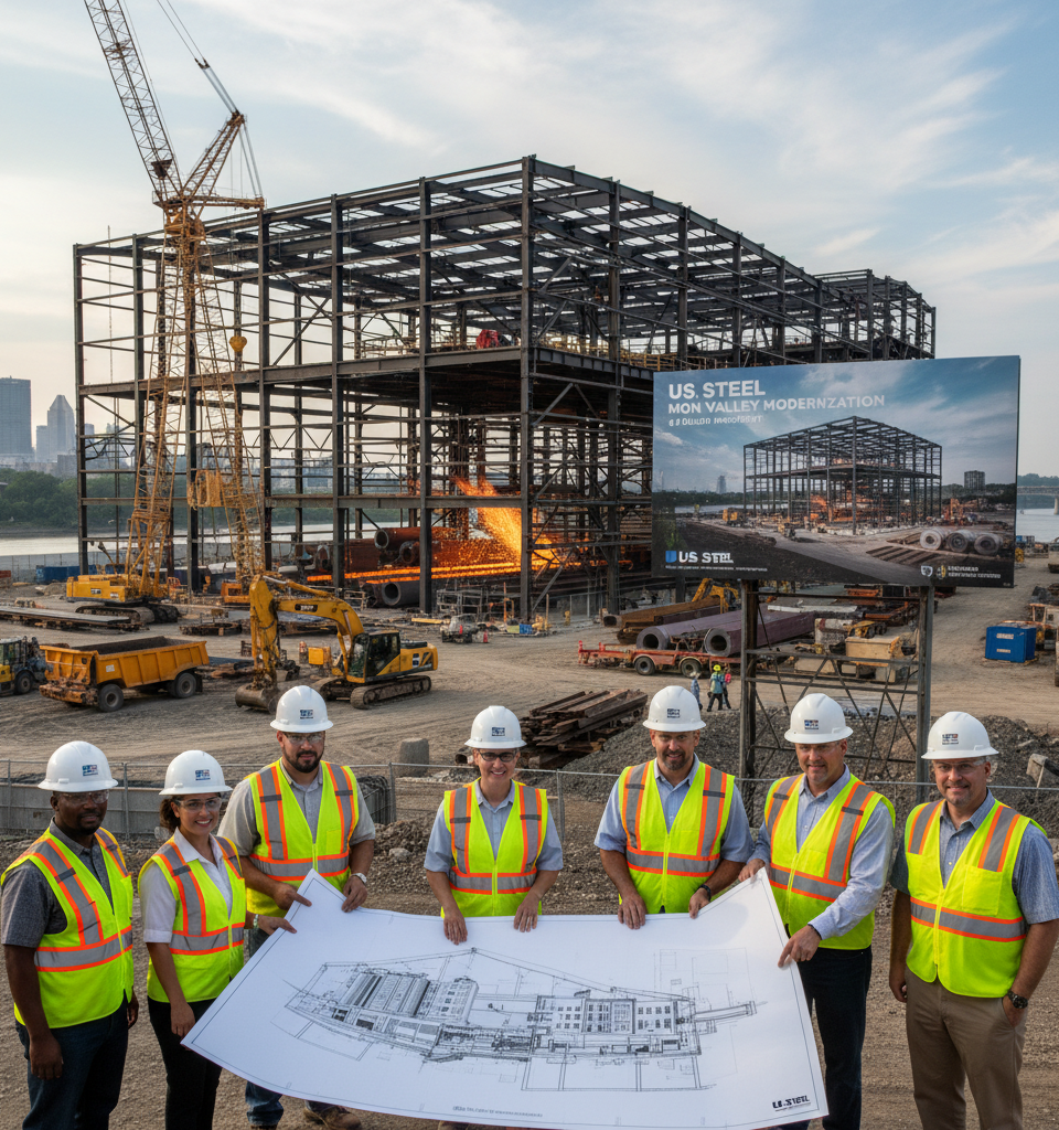 US Steel Ups Mon Valley Investment to $2 Billion for New Hot Strip Mill — AI-generated illustration
