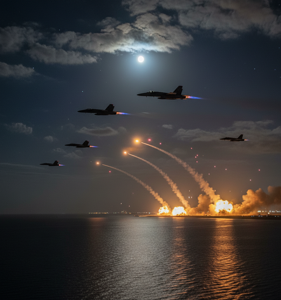 US Strikes Iran for Second Day Amid Escalating Regional Tensions — AI-generated illustration