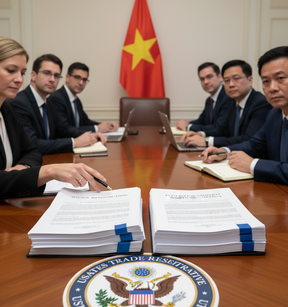 USTR Initiates Section 301 Investigation into Vietnam's IP Practices — AI-generated illustration