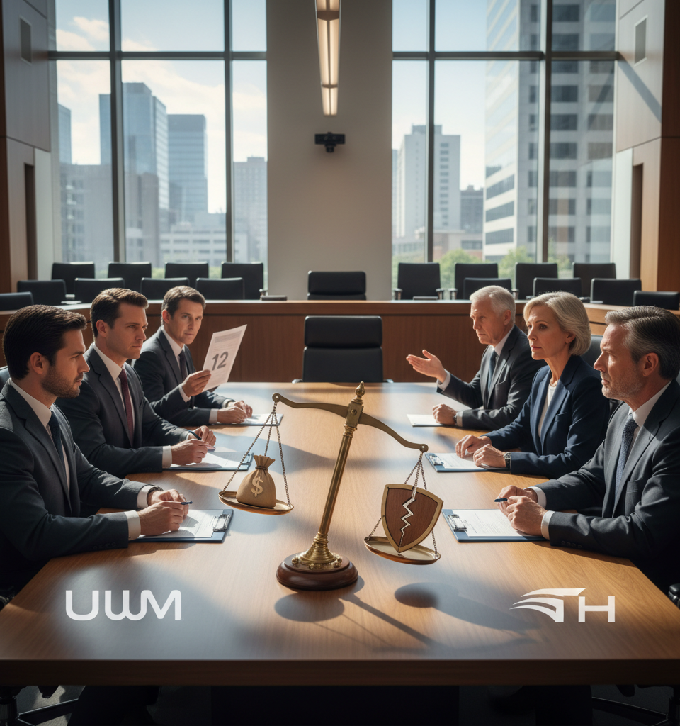 UWM Challenges Two Harbors Board Over Rejected $12/Share Bid, Alleges Fiduciary Breach — AI-generated illustration