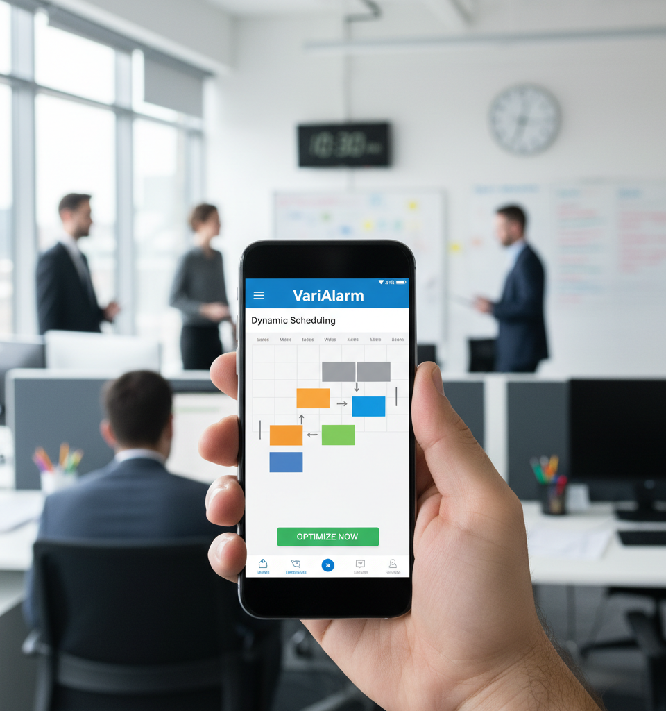 VariAlarm Revolutionizes Mobile Alarm Management with Dynamic Scheduling — AI-generated illustration