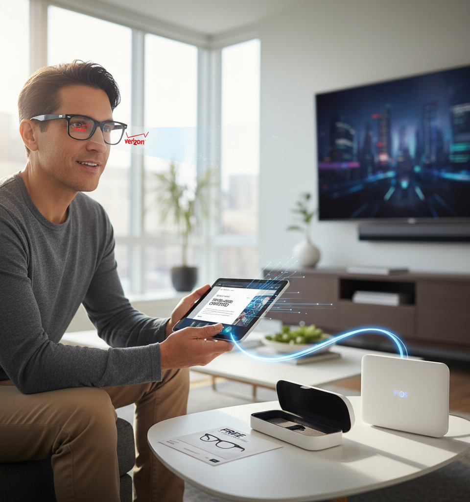 Verizon Fios Sweetens the Deal: Free Meta Ray-Bans with High-Speed Internet Plans — AI-generated illustration