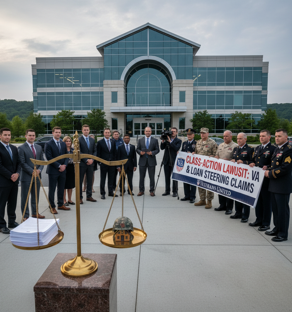 Veterans United Fights Class-Action Lawsuit: VA Impersonation & Loan Steering Claims — AI-generated illustration